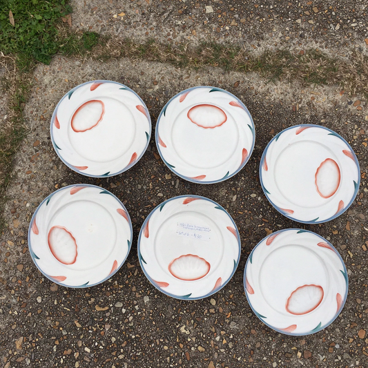 1930’s French Majolica Asparagus Plate Set
