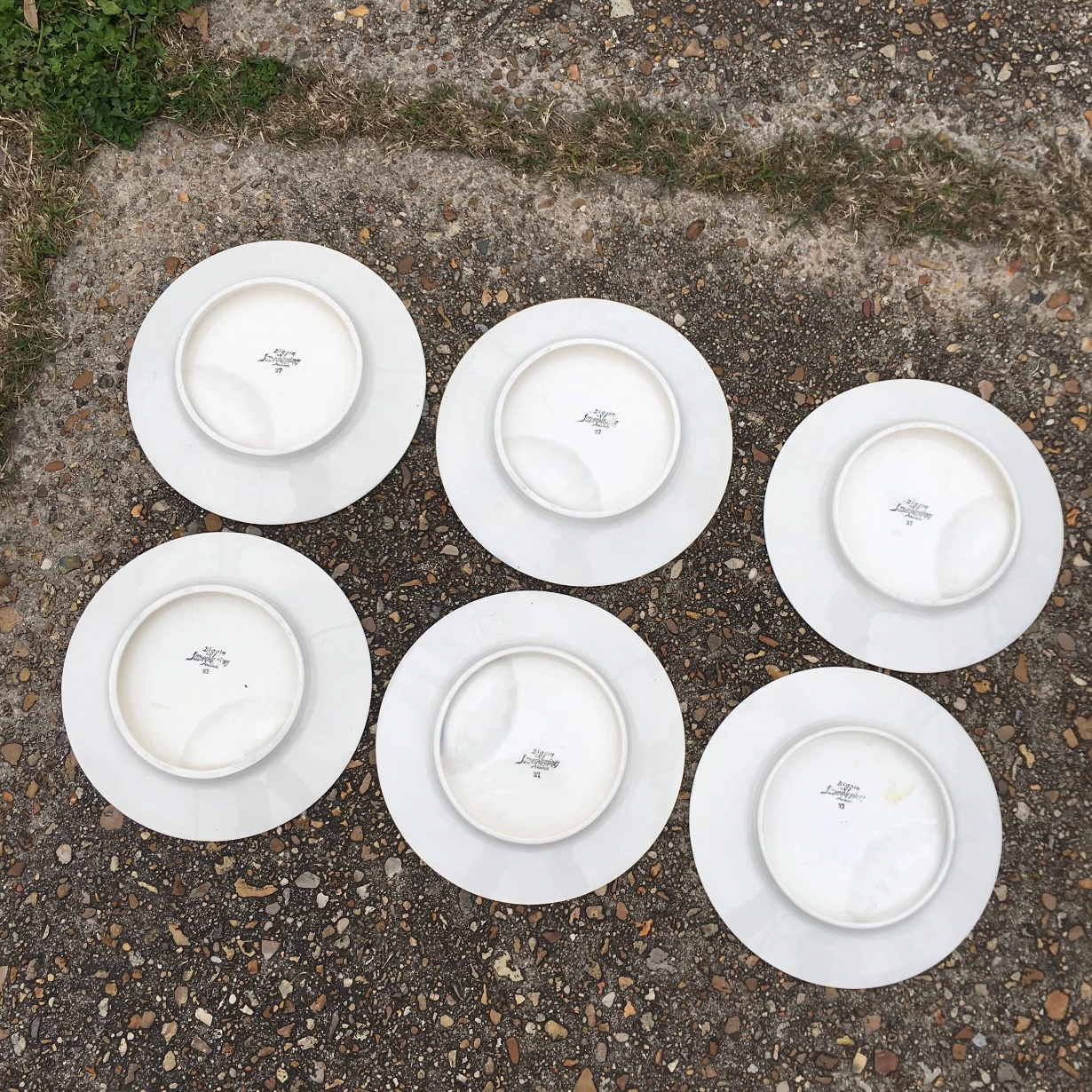 1930’s French Majolica Asparagus Plate Set