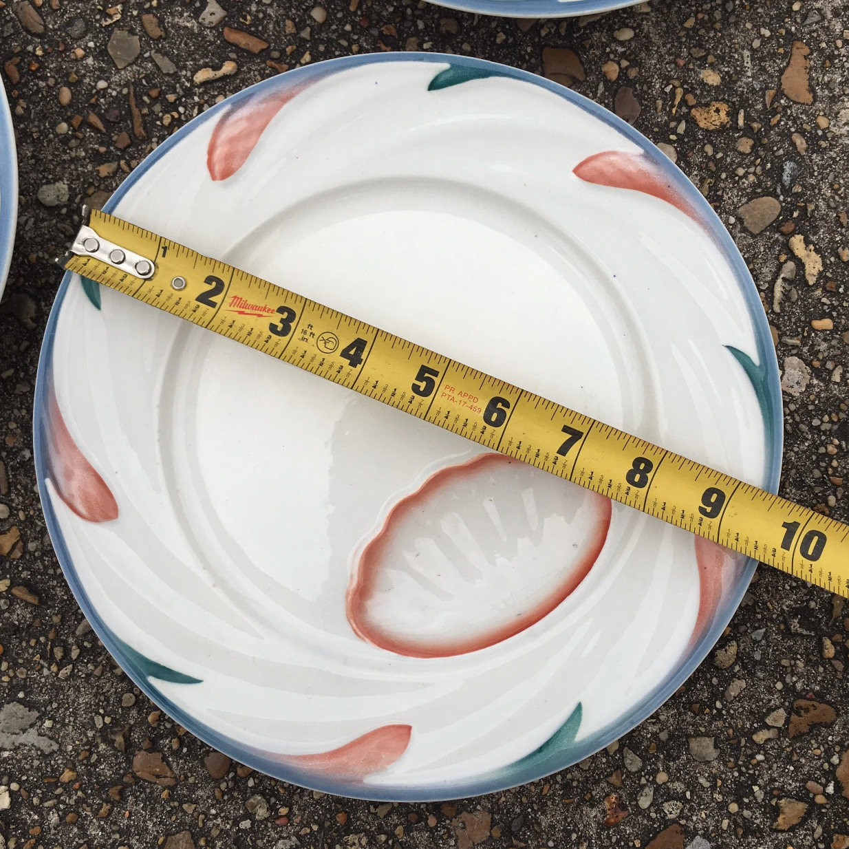 1930’s French Majolica Asparagus Plate Set