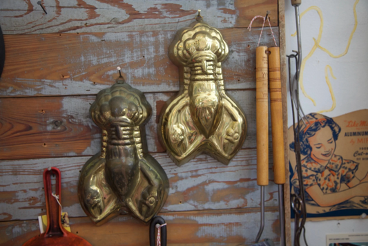 Twin Brass Lobster Molds