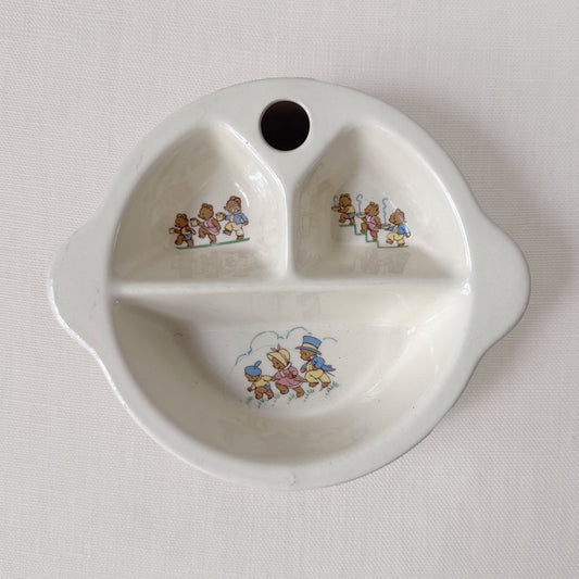 1940's Bear Cartoon Baby Plate