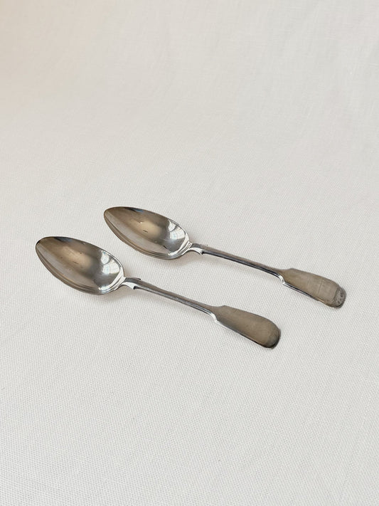 R & B Silver Plate Serving Spoons