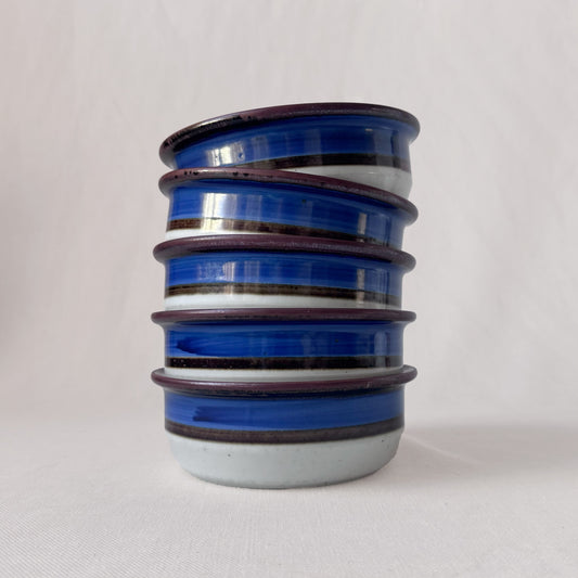 1970's Stoneware Bowl Set of 5