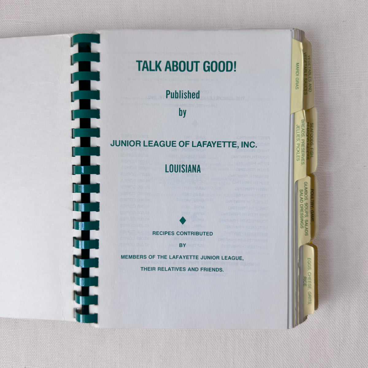 1984 'Talk About Good!' Louisiana Cookbook