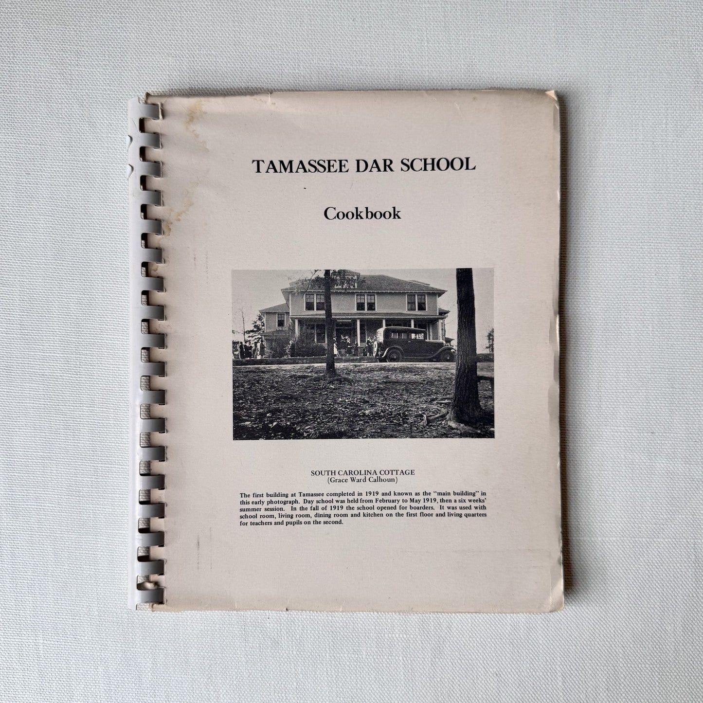 Vintage 'Tamassee Dar School' Cookbook