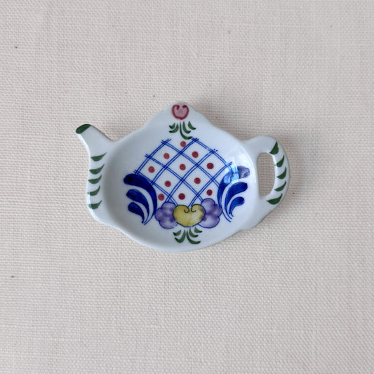 Petite Hand Painted Teapot Dish