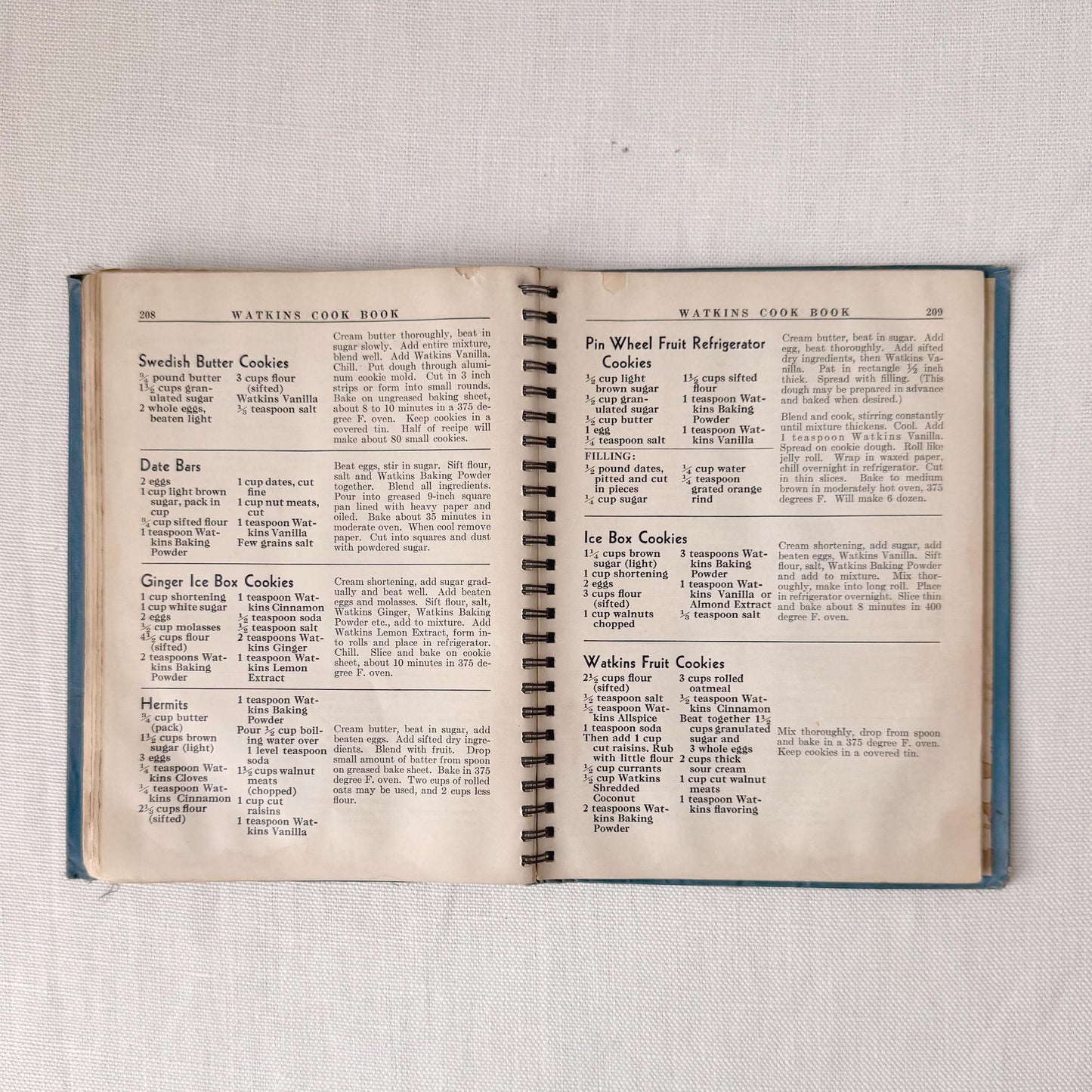 1930's Watkins Cookbook