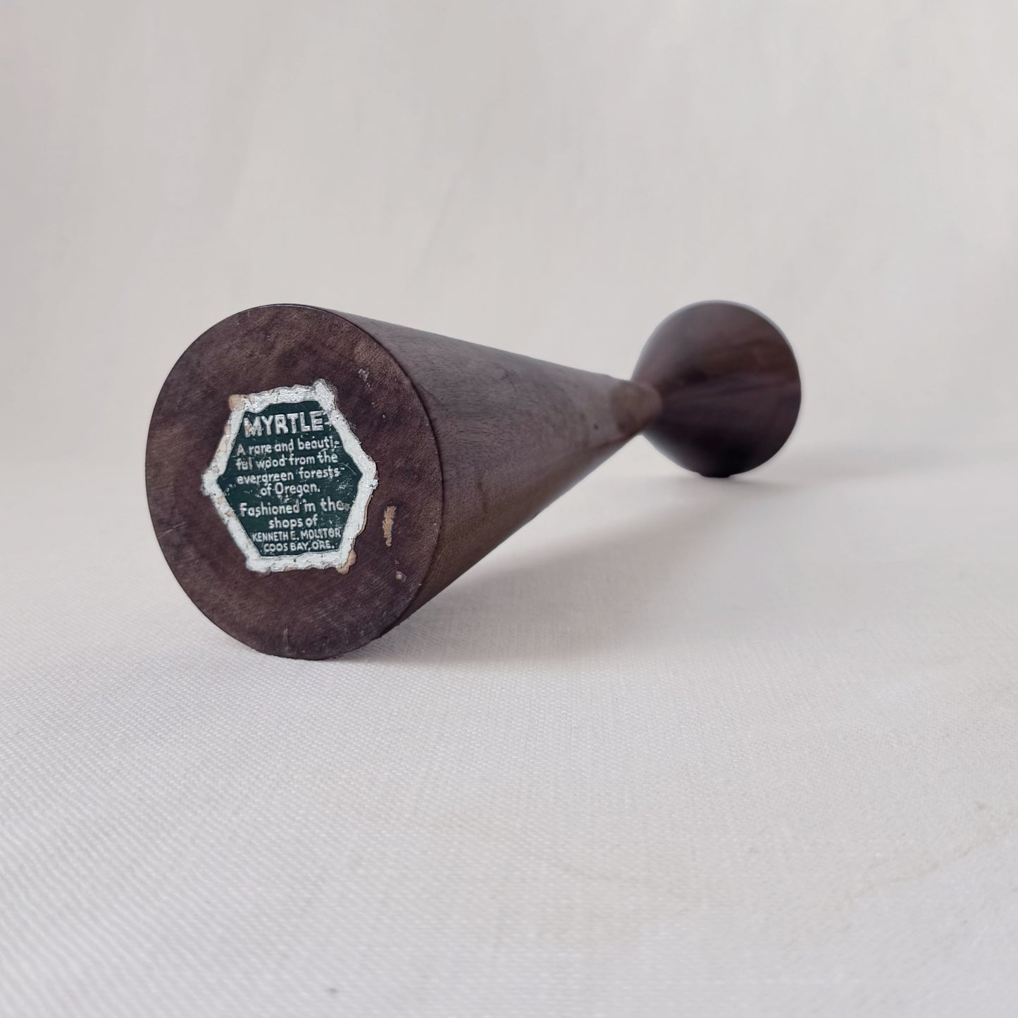 MCM Myrtle Wood Candlestick