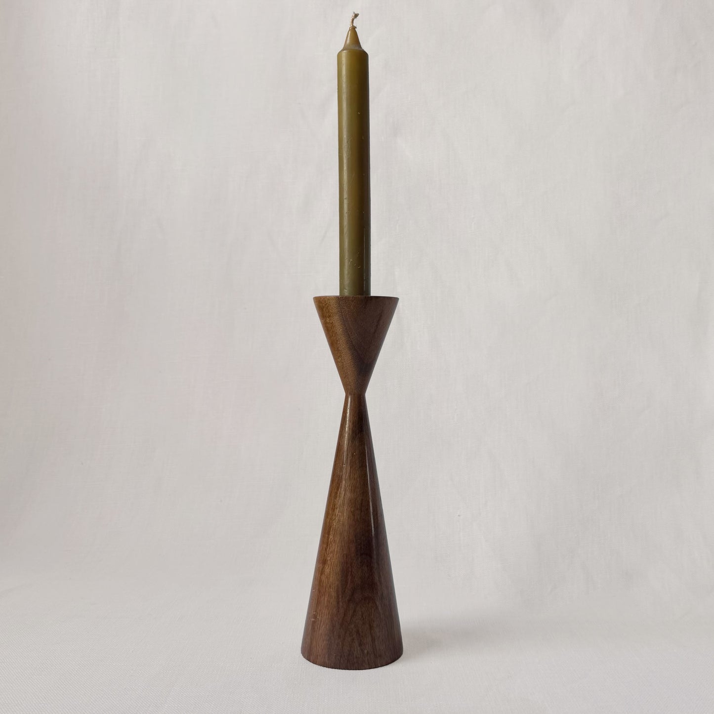 MCM Myrtle Wood Candlestick
