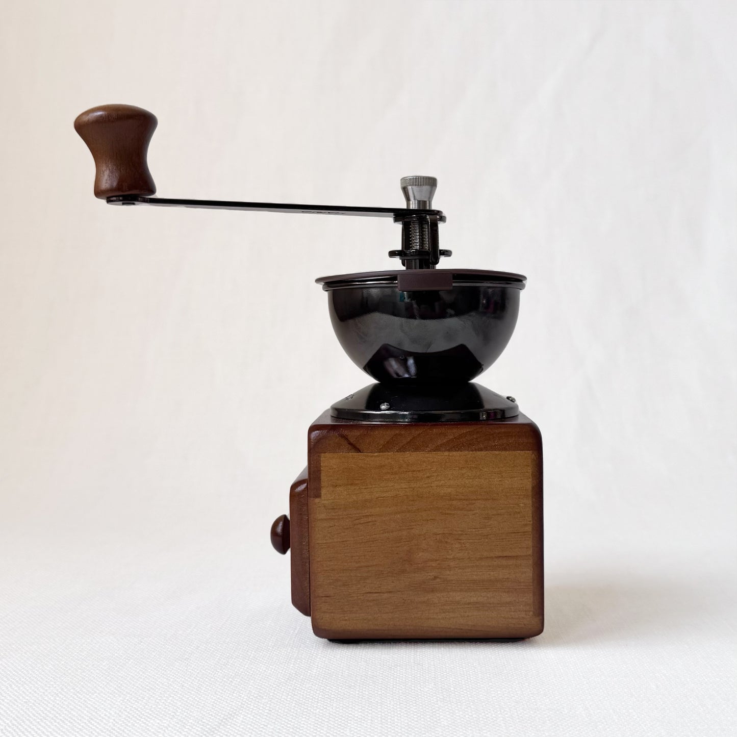 Small Ceramic & Wood Coffee Mill