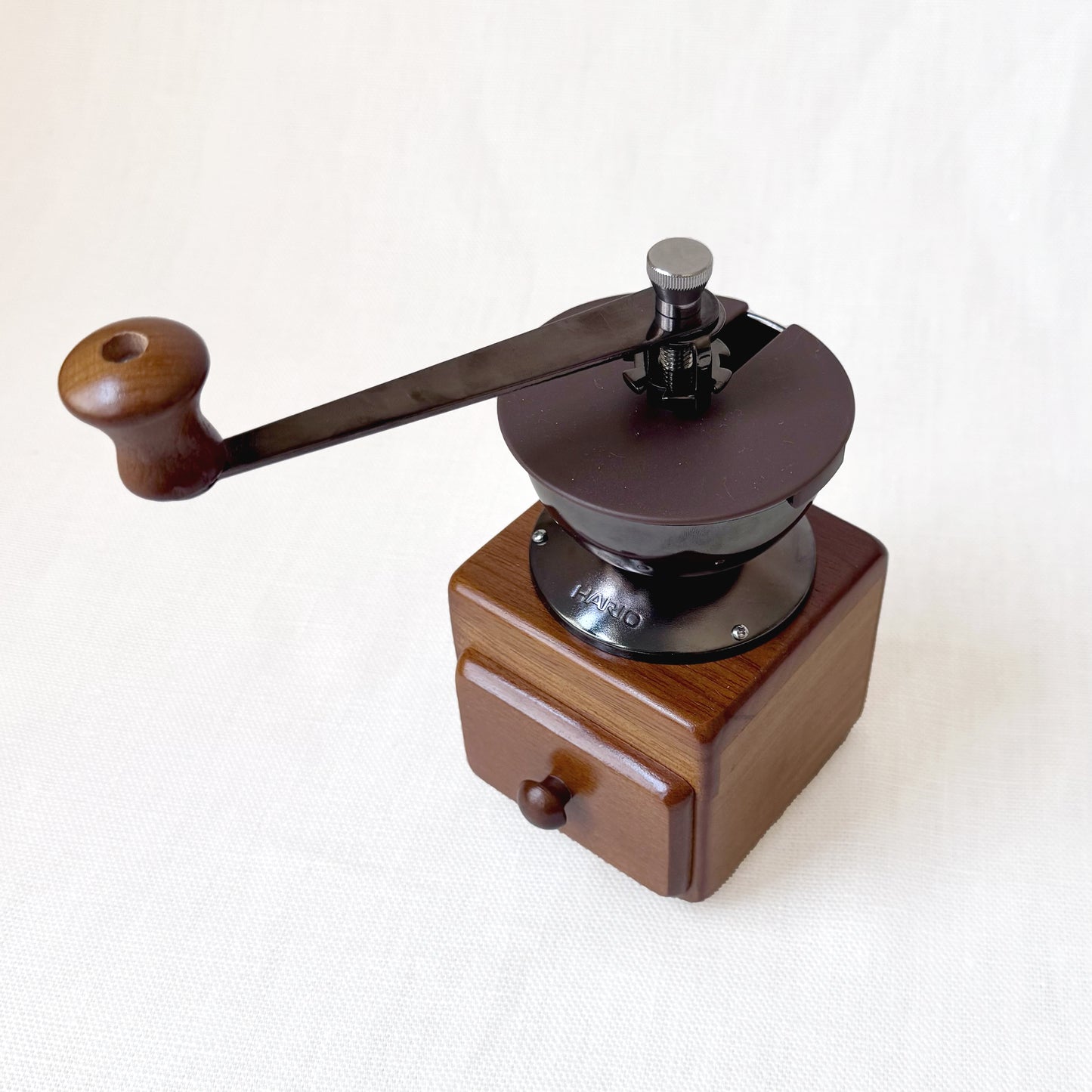 Small Ceramic & Wood Coffee Mill