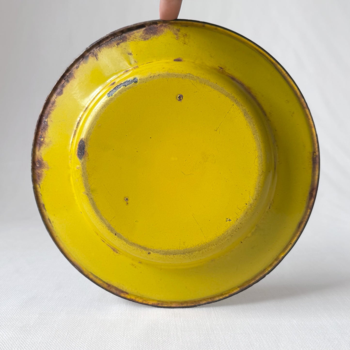 1940/50's Yellow Enamel Plate