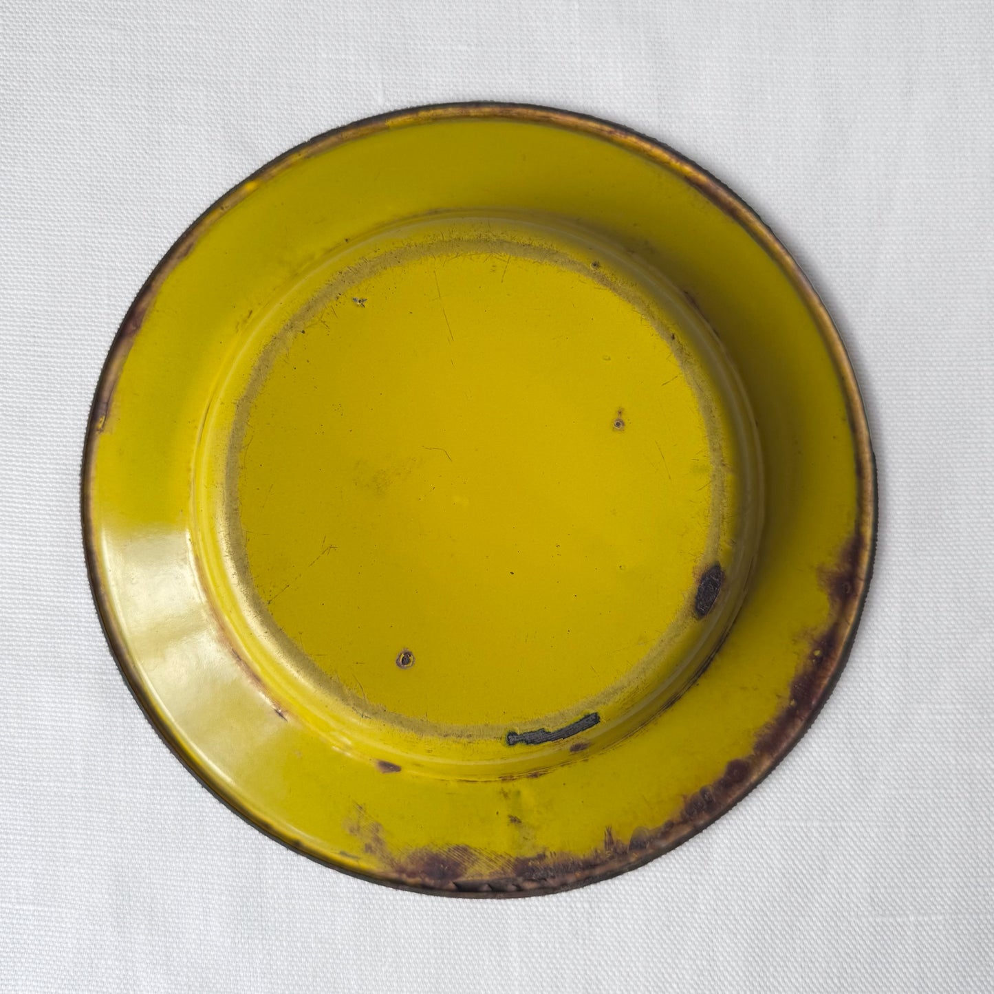 1940/50's Yellow Enamel Plate